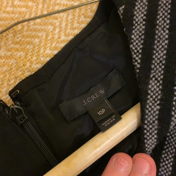 J Crew Petite Striped Tweed Sheath Dress Size 10p - Picture 3 of 7